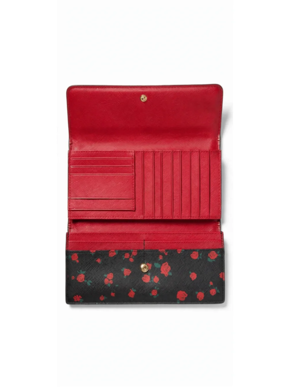 Michael Kors Hayes Duffle Satchel + Wallet Set - Tea Rose Floral Black Red